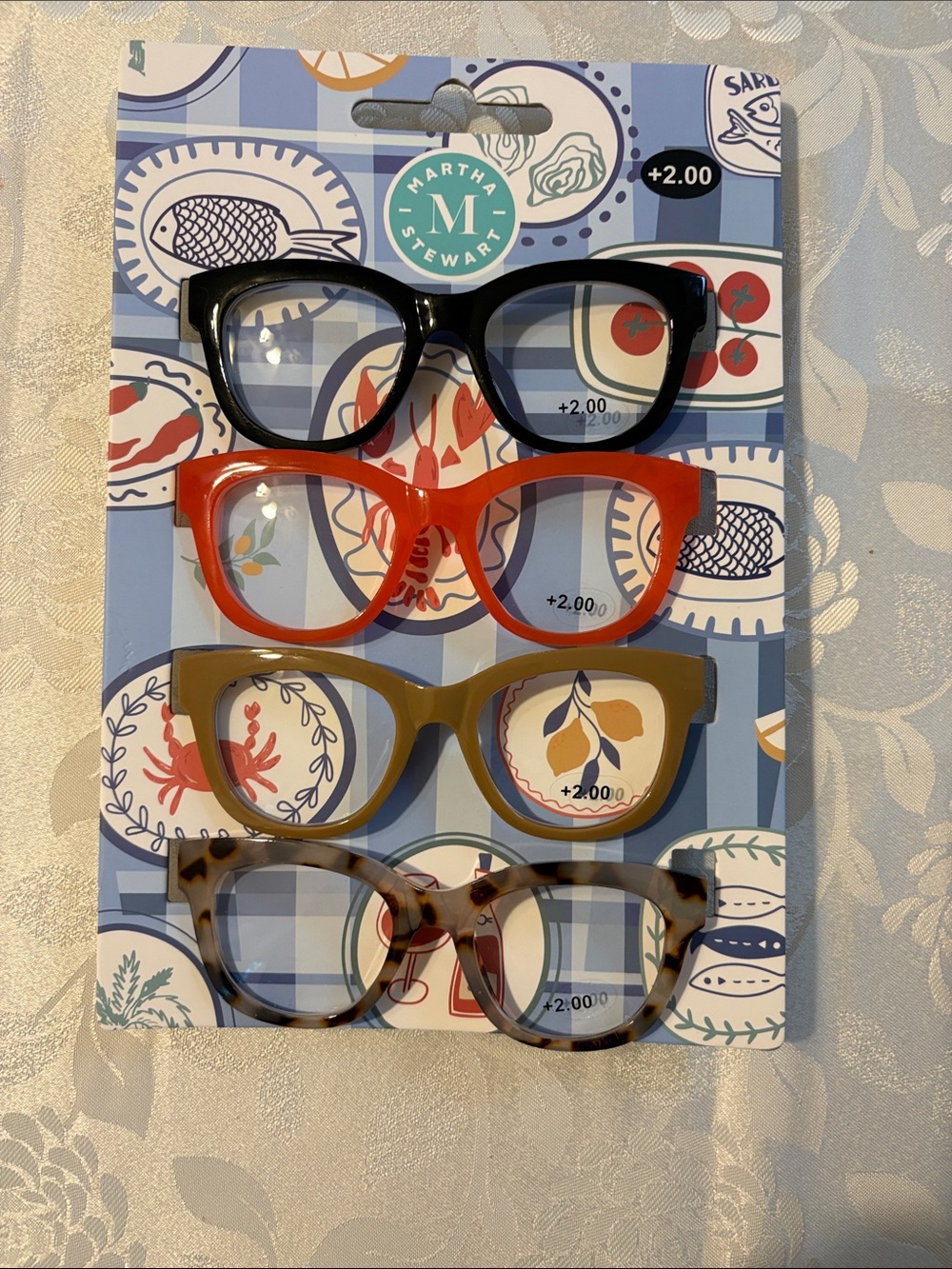 Martha Stewart +2.00 Women’s Reading Glasses 4-Pack —New